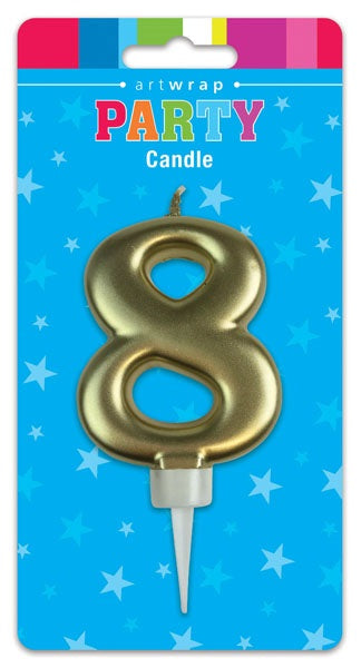 Candle Gold Num #8