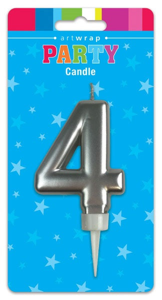 Candle Silver Num #4
