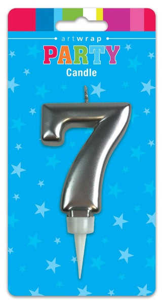 Candle Silver Num #7