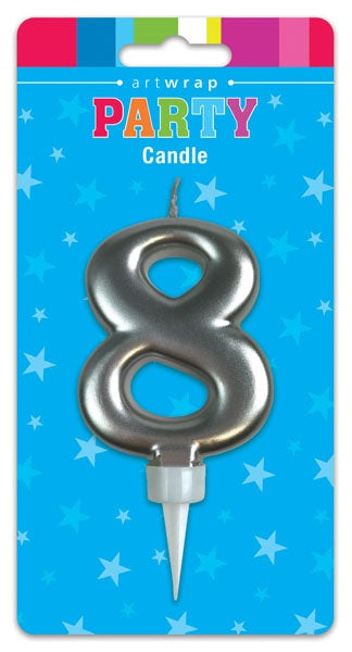 Candle Silver Num #8