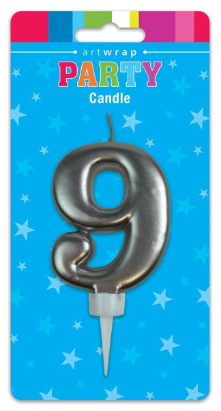 Candle Silver Num #9