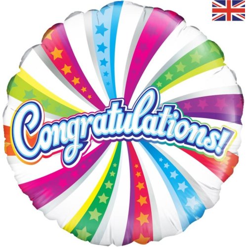 Congratulations Swirl - Round