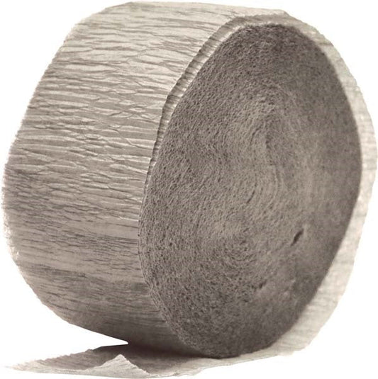 Crepe Streamer 24M  Mettalic Silver