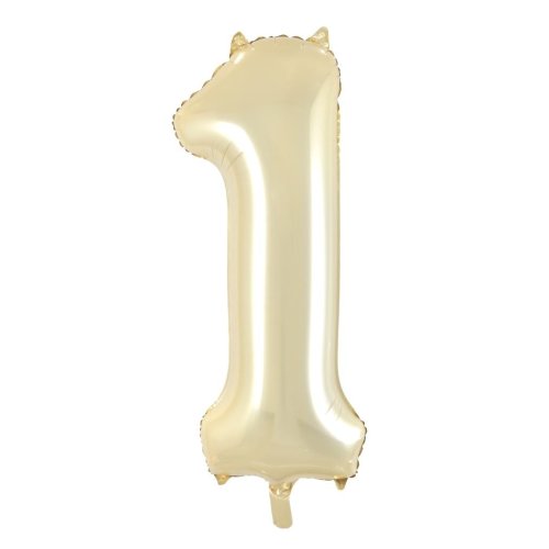 Helium INFLATED Luxe Gold Number #1 Foil Balloon