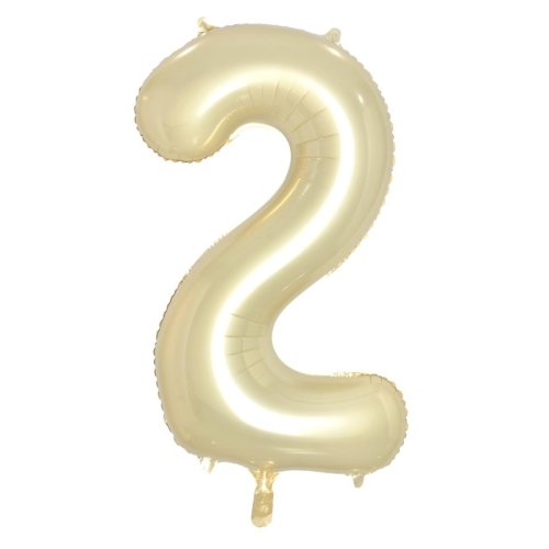 Helium INFLATED Luxe Gold Number #2 Foil Balloon