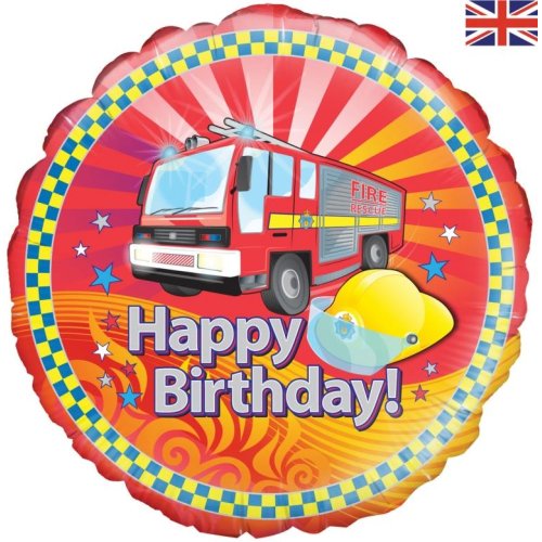 Fire Engine Birthday - Round