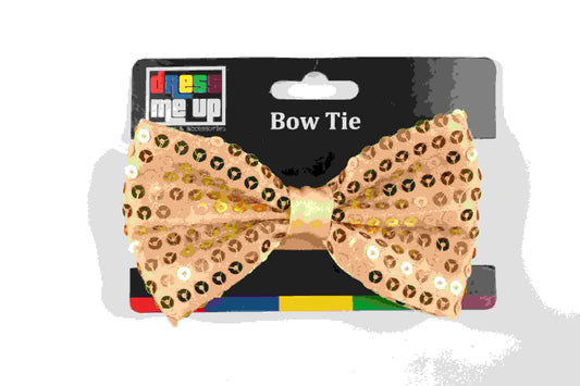 Gold Sequin Bow Tie