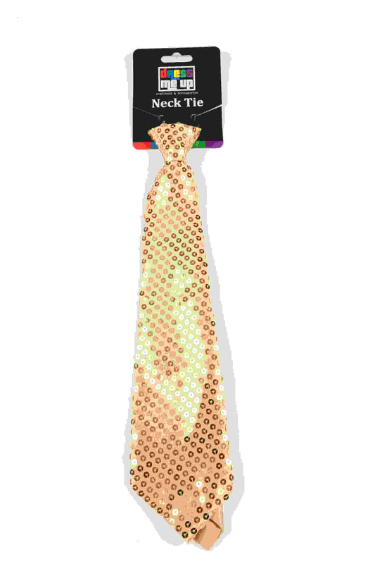 Gold Sequin Neck Tie