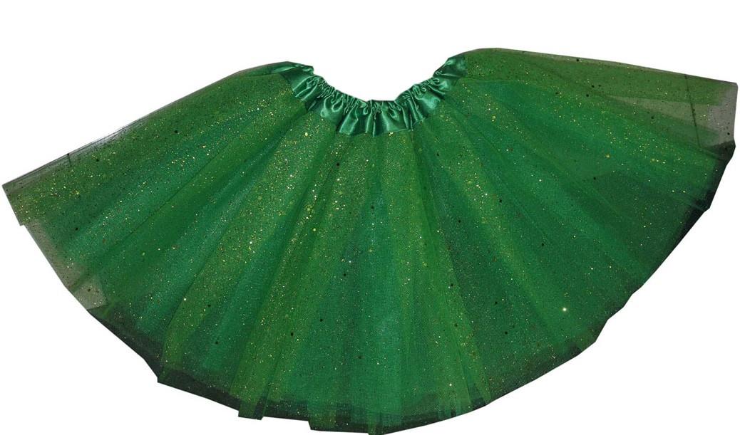Green Glitter 4 Layer Tutu 40Cm