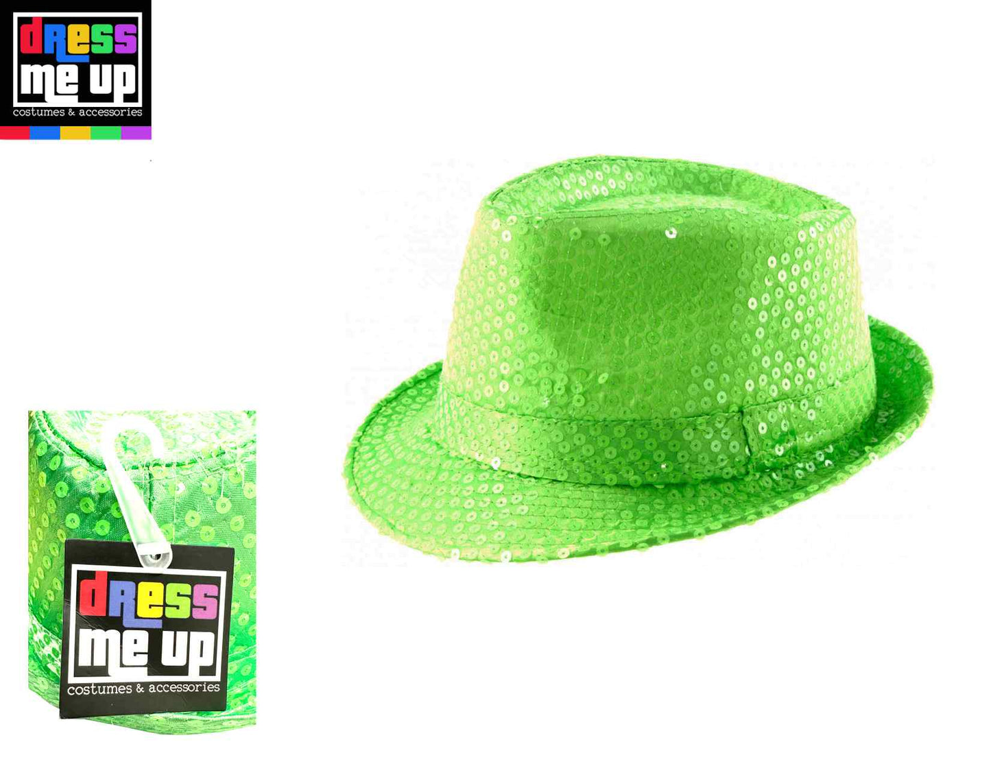 Green Neon Sequin Hat