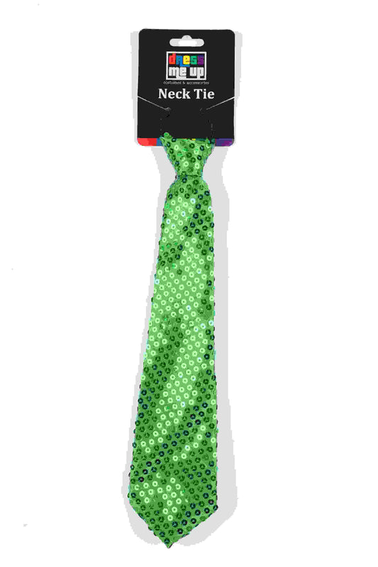 Green Sequin Neck Tie