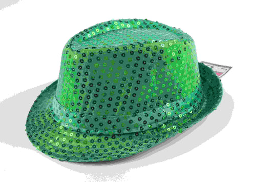 Green Sequin Top Hat
