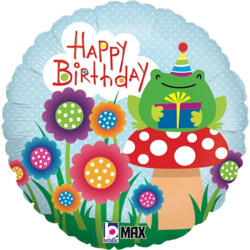 Helium INFLATED Garden Birthday Round