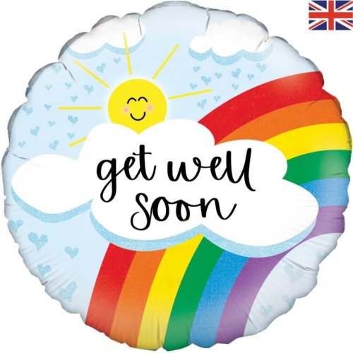 Get Well Soon Rainbow  Holographic