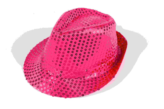 Hot Pink Sequin Top Hat