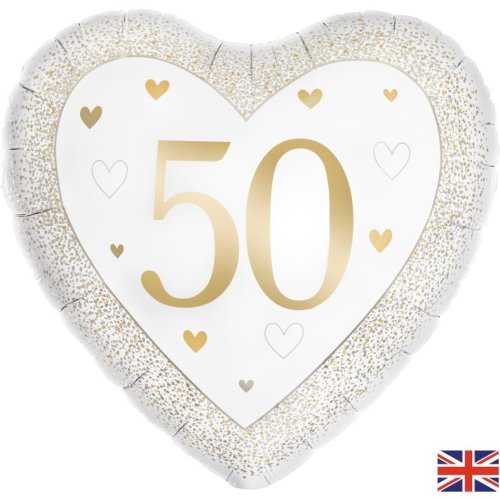 Happy 50th Anniversary Heart Gold