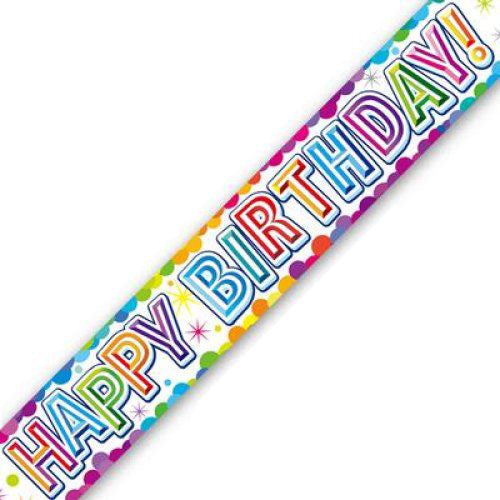 Happy Birthday Colourful Confetti Banner