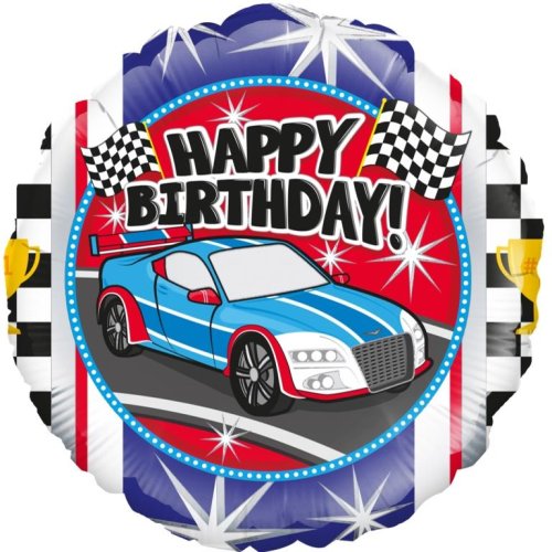 Happy Birthday Sports Car - Round