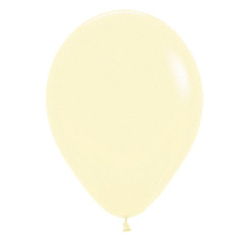 Helium INFLATED Matte Pastel Yellow Latex Balloon