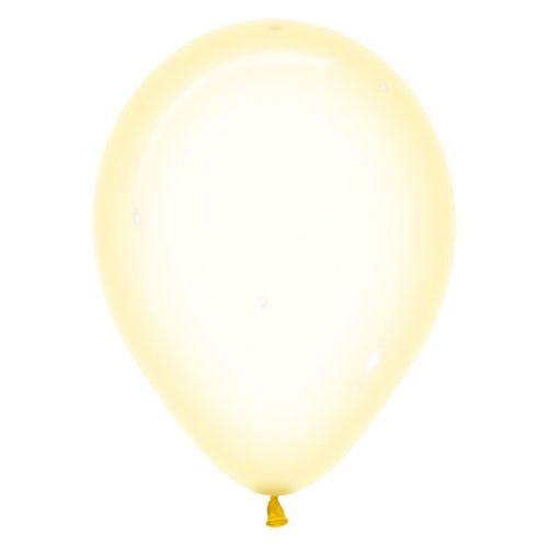 Helium INFLATED Pastel Clear Yellow Latex Balloon