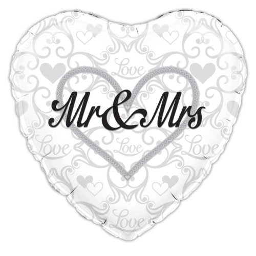 Mr & Mrs Silver Filigree - Heart