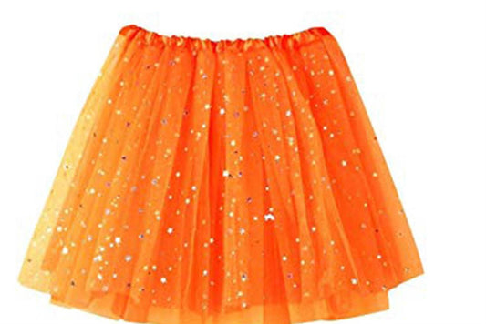 Orange 40Cm Glitter 4 Layer Tutu