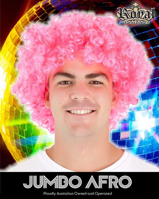 Pink Deluxe Jumbo Afro Wig