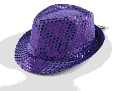 Purple Sequin Top Hat