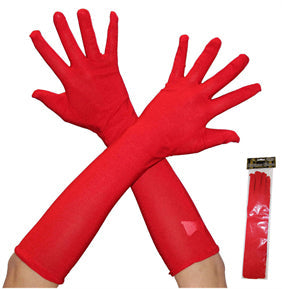Red Costume Gloves 42Cm