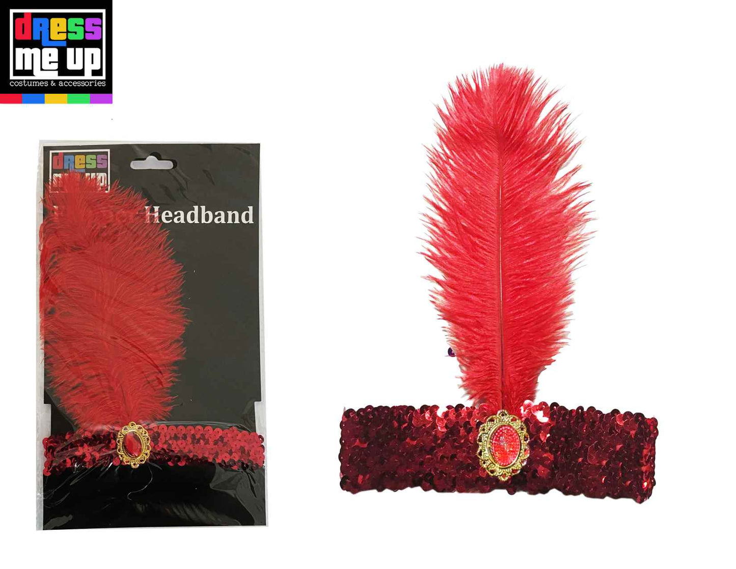 Red Flapper Headband