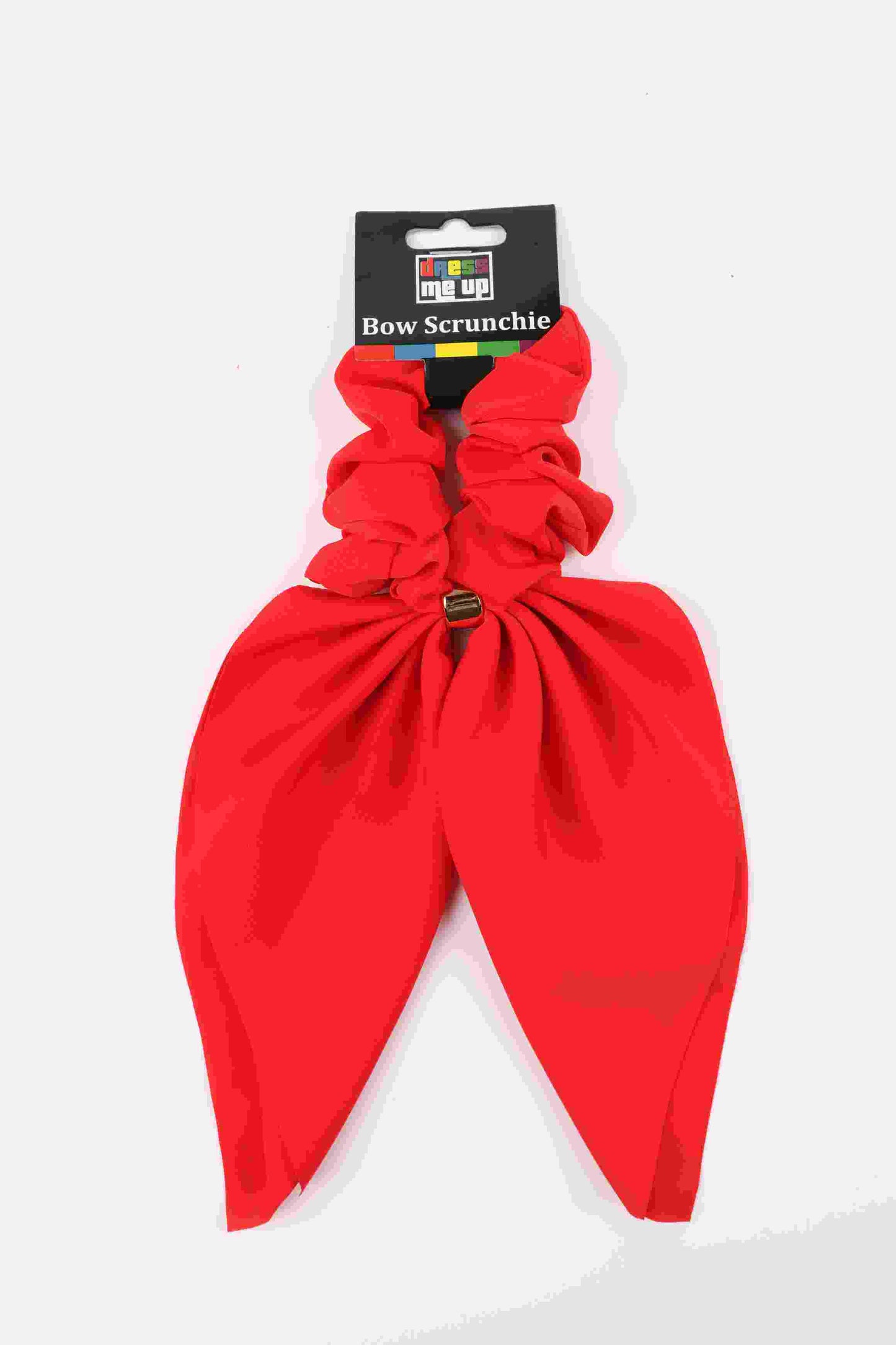 Red Tie In Bow Scrunchie