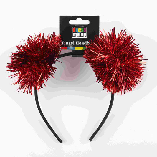 Red Tinsel Headband