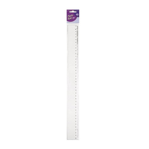 Ruler 40cm Plastic Clear Metric