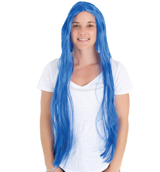 Super Long Blue Wig 75Cm