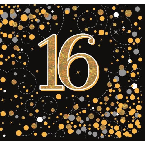 Sparkling Fizz Black Gold #16 Napkin / Serviettes