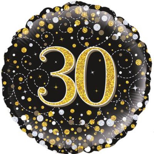 Sparkling Fizz Black & Gold #30 - Round
