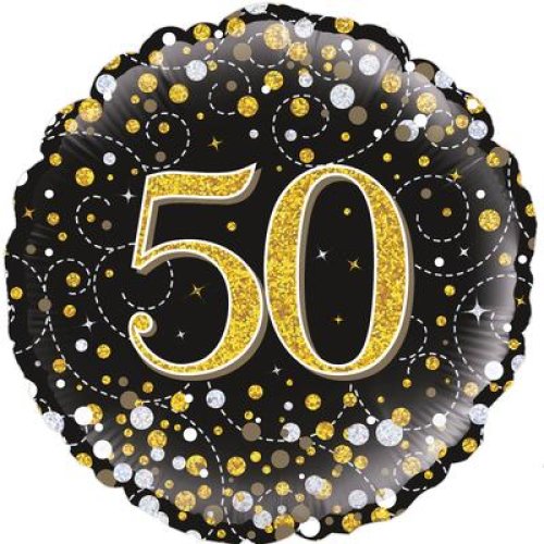 Sparkling Fizz Black & Gold #50 - Round