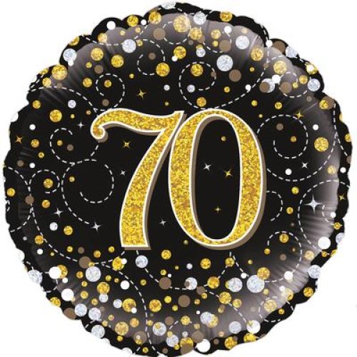 Sparkling Fizz Black & Gold #70 - Round