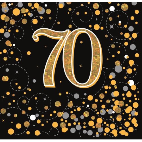 Sparkling Fizz Black Gold #70 Napkin / Serviettes