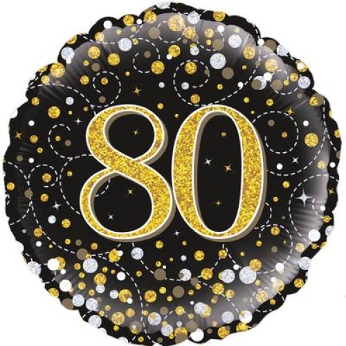 Sparkling Fizz Black & Gold #80 - Round