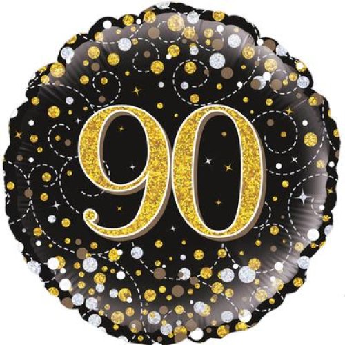 Sparkling Fizz Black & Gold #90 - Round