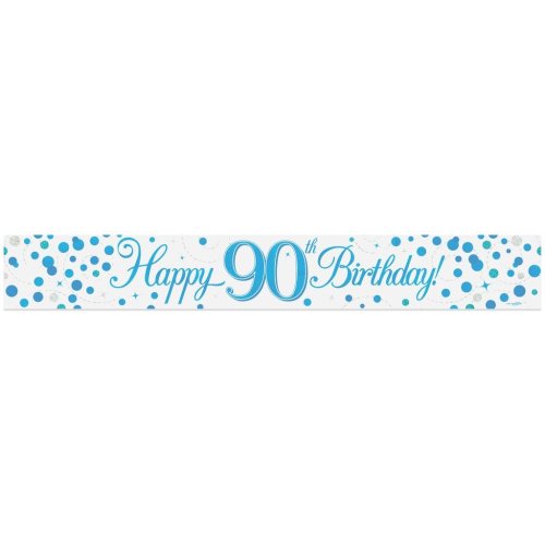 Sparkling Fizz Blue #90 Birthday Banner