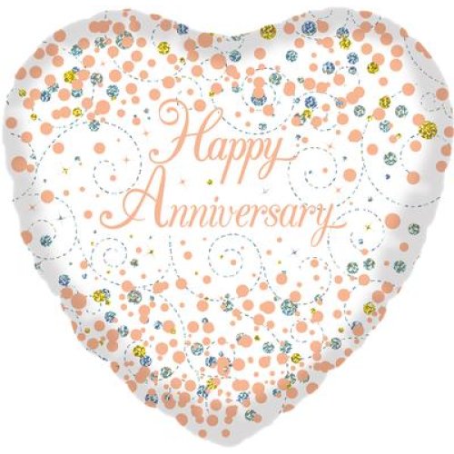 Sparkling Fizz RoseGold Anniversary Heart