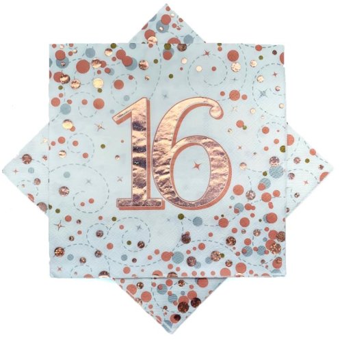 Sparkling Fizz Rose Gold #16 Napkin / Serviettes