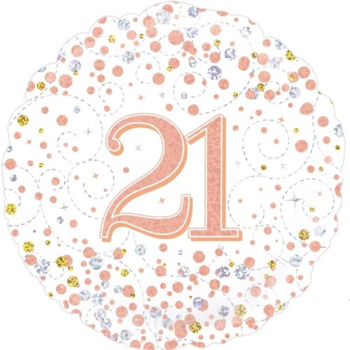 Sparkling Fizz Rose Gold 21 - Round