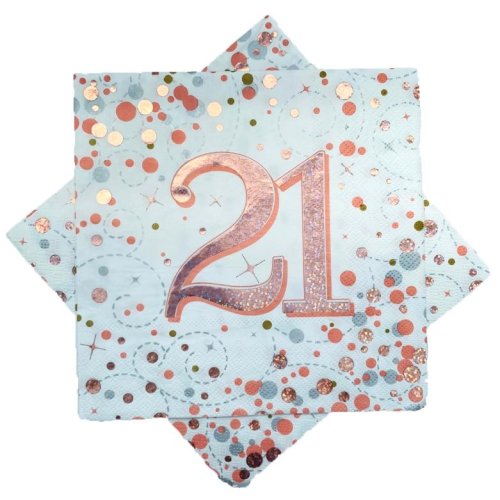 Sparkling Fizz Rose Gold #21 Napkin / Serviettes