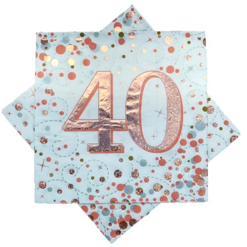 Sparkling Fizz Rose Gold #40 Napkin / Serviettes