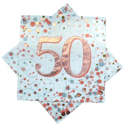 Sparkling Fizz Rose Gold #50 Napkin / Serviettes