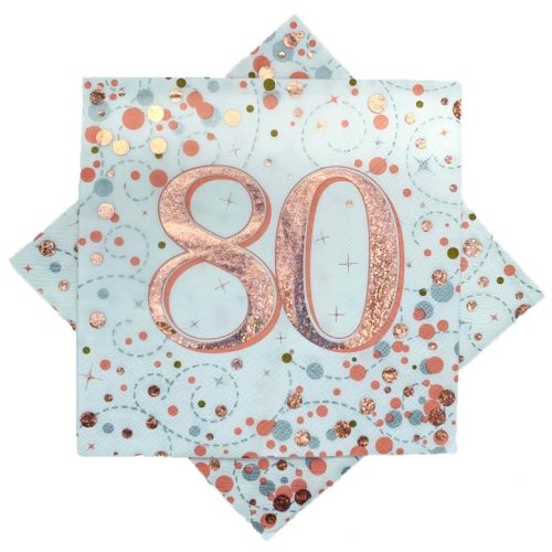 Sparkling Fizz Rose Gold #80 Napkin / Serviettes
