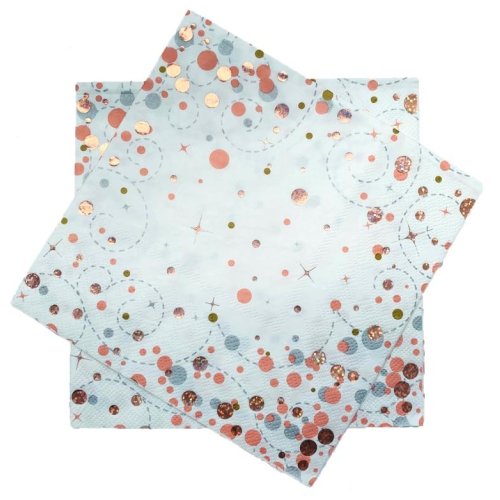 Sparkling Fizz Rose Gold Napkin / Serviettes